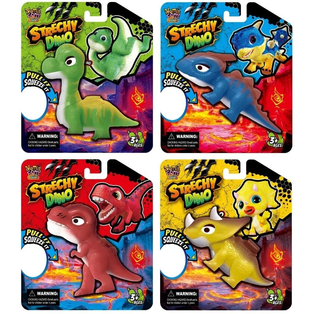 Gniotek Dinozaur do rozciągania zabawka antystresowa MIX