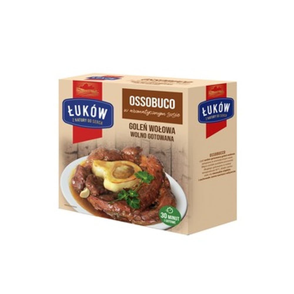 Goleń wołowa z kością w sosie, wolno gotowana ok. 0,7 kg