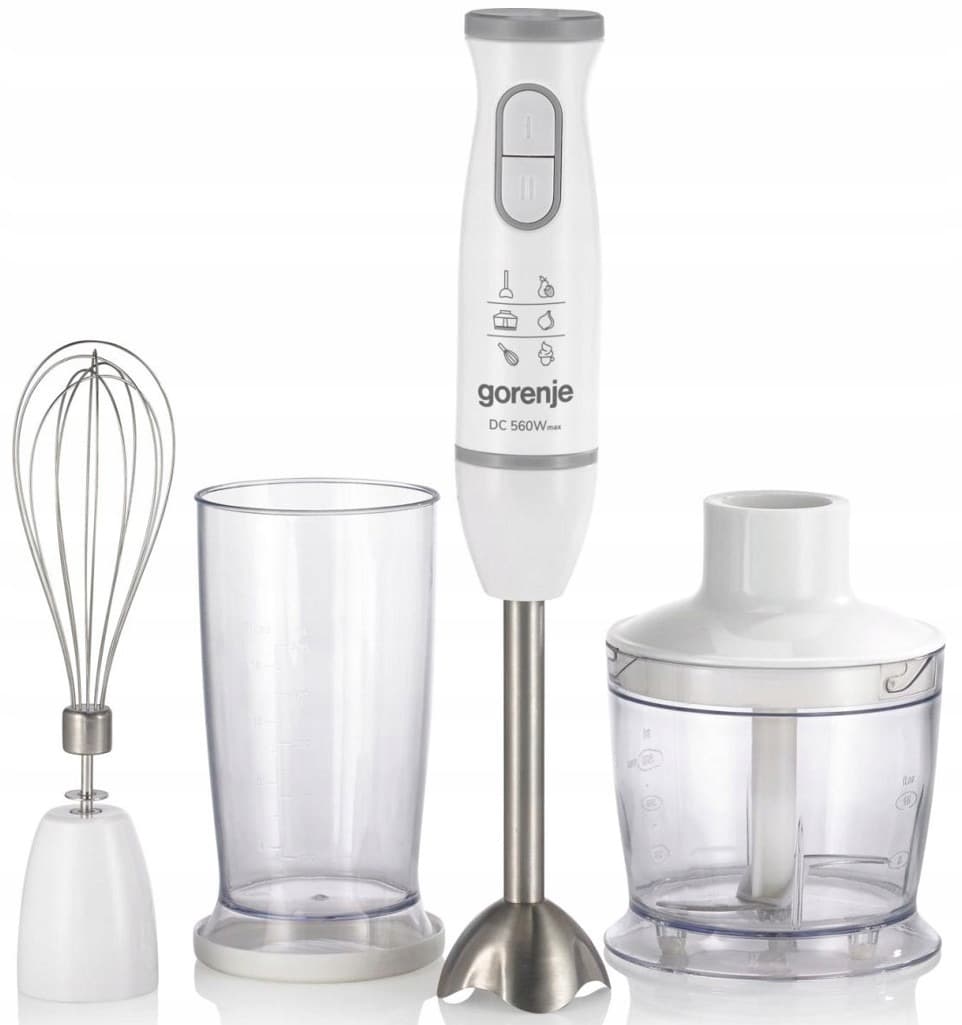 Gorenje HBC564QW Blender Ręczny 560 W, Regulacja Prędkości, Rozdrabniacz, Biały