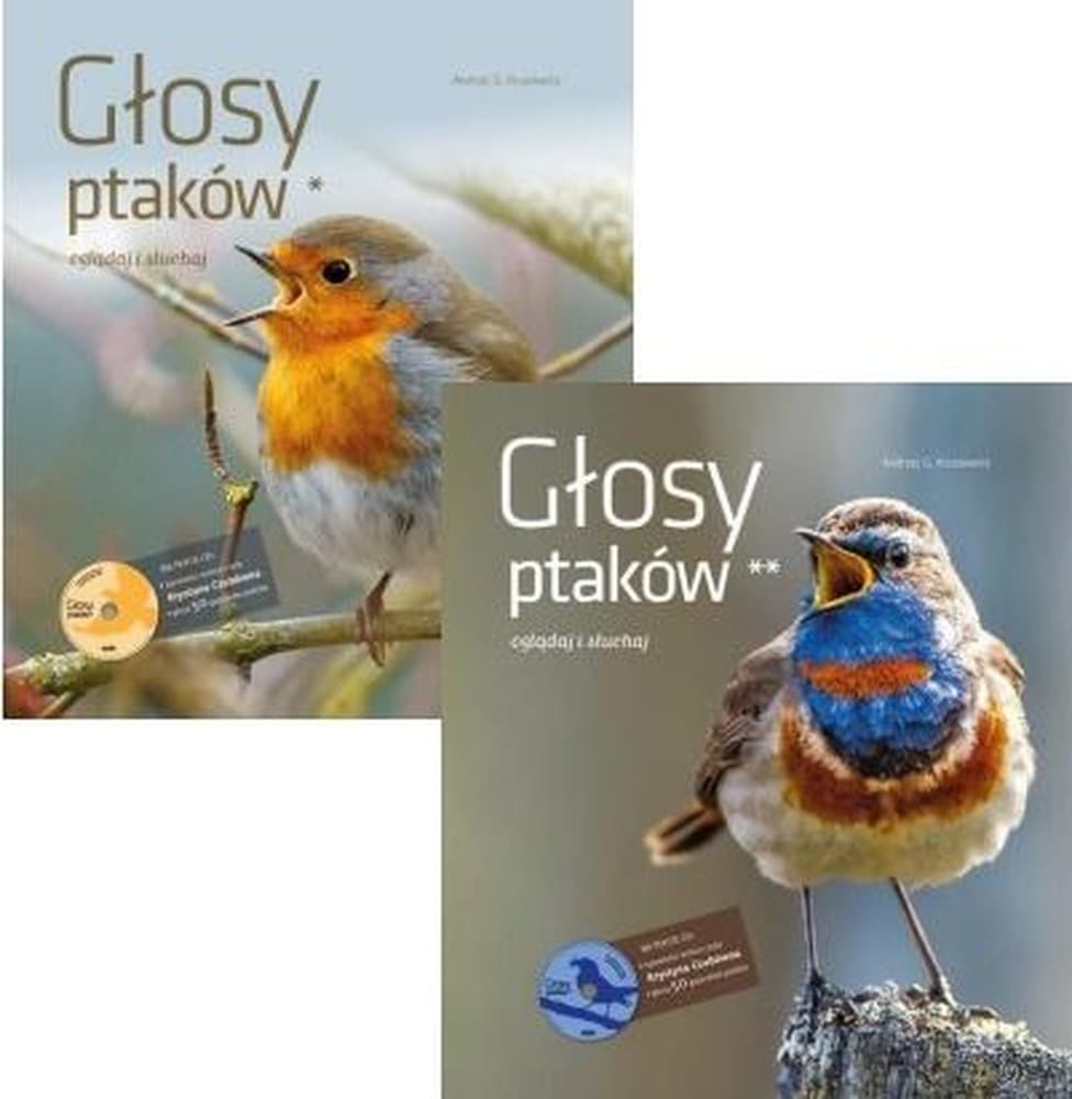 Głosy ptaków T.1-2 - Album i książka do słuchania, 100 gatunków