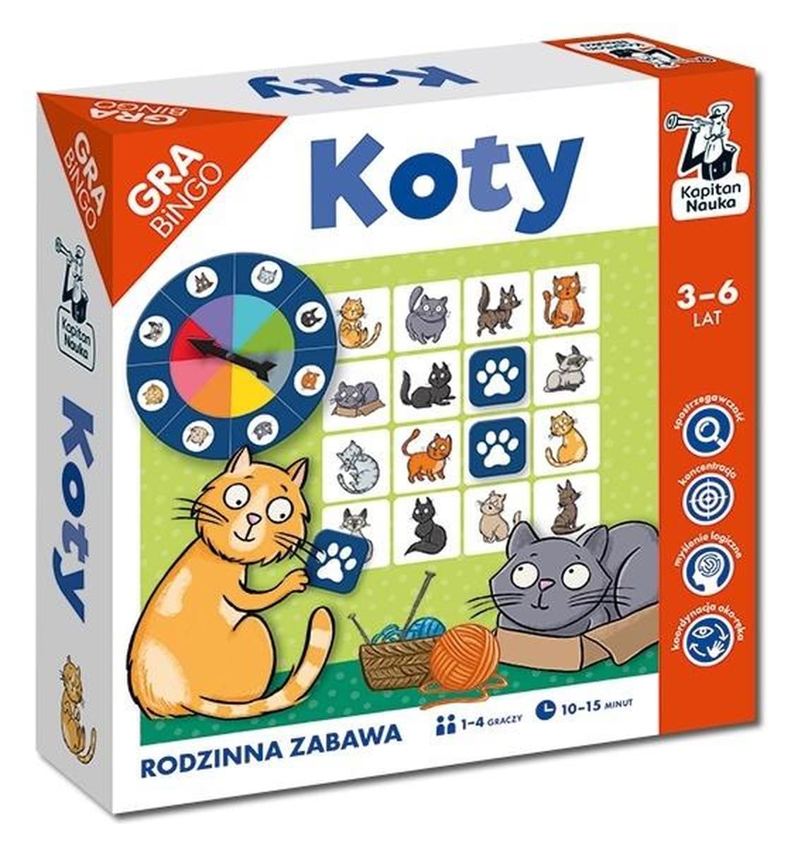 Gra Bingo Koty Kapitan Nauka dla dzieci