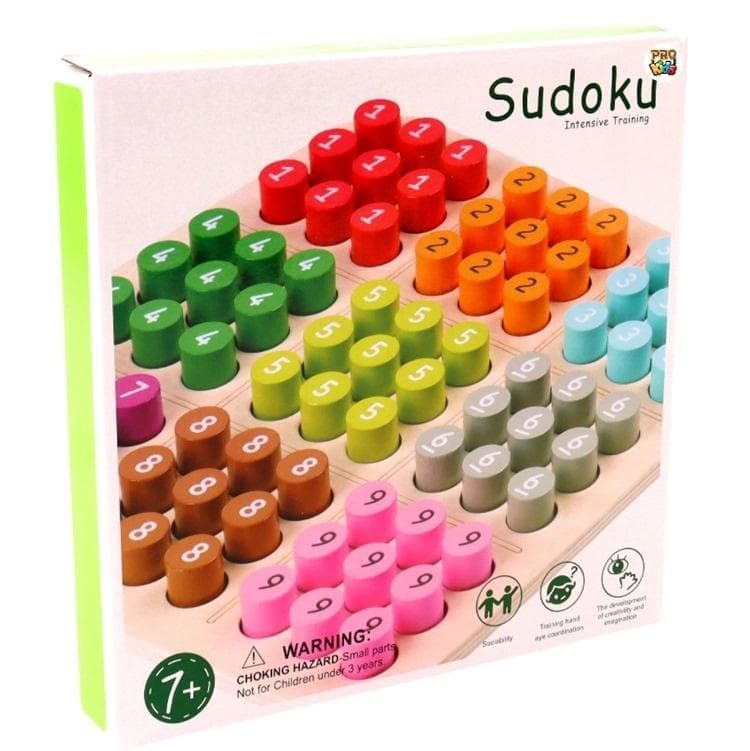 Gra logiczna Sudoku drewniana dla dzieci i dorosłych