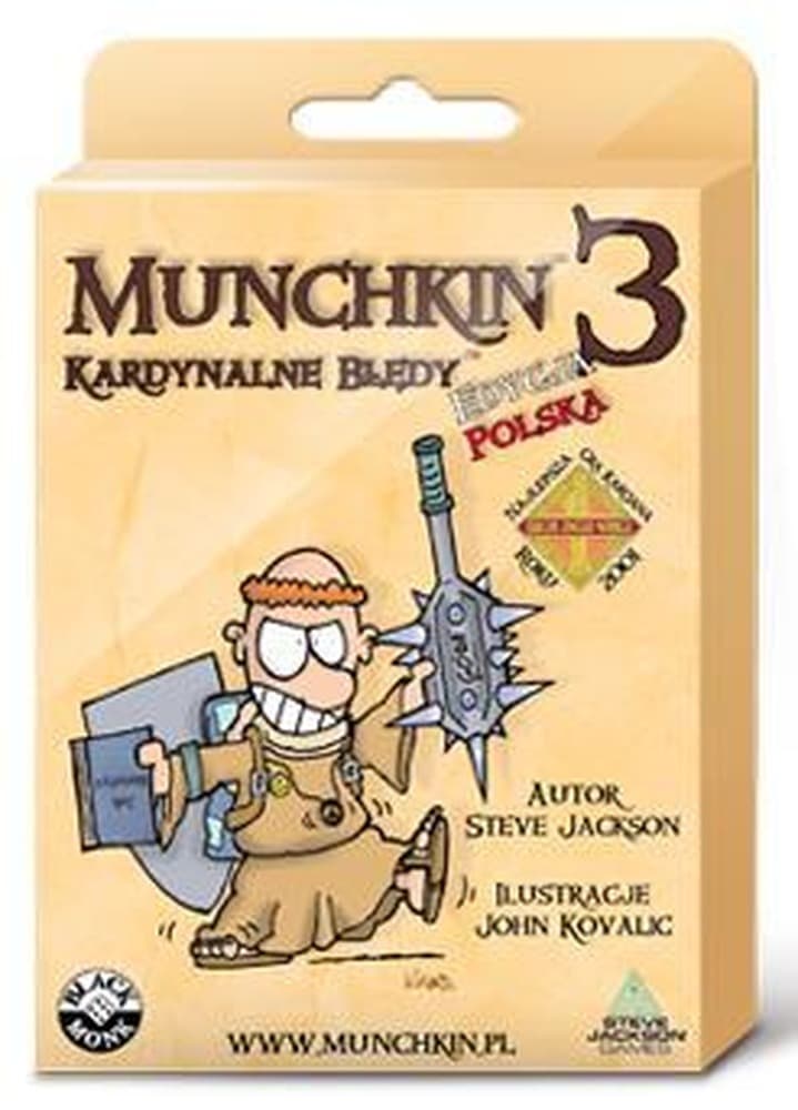 Gra karciana Munchkin 3 Kardynalne Błędy Black Monk