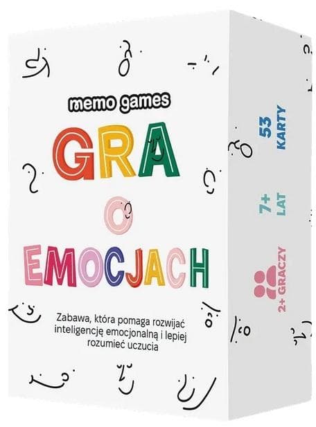 Gra o Emocjach Memo Games PL - karciana gra edukacyjna 53 karty dla dzieci 7+