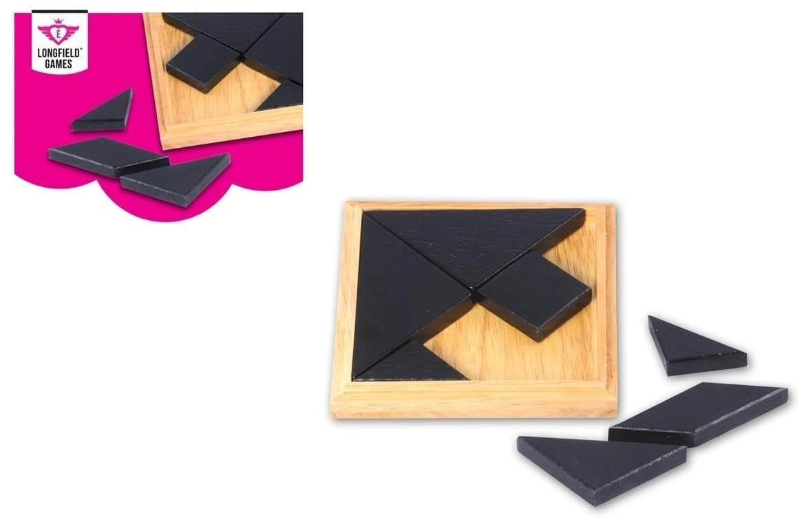 Gra Tangram - Z naturalnego drewna w pudełku 13 x 13 cm