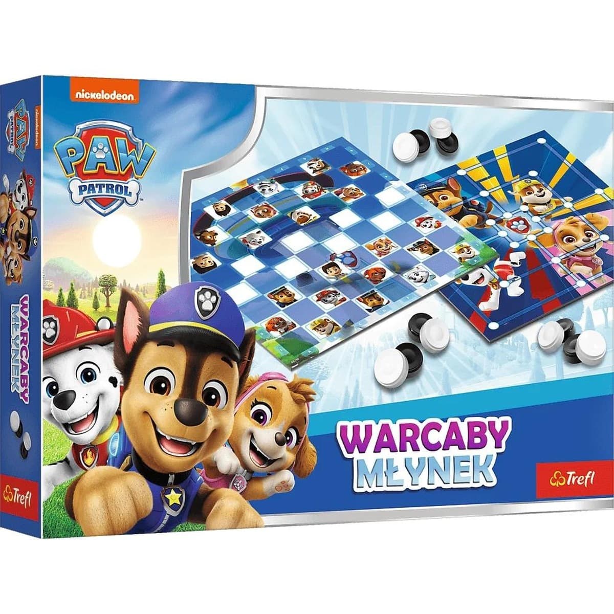 Gra Warcaby i Młynek Paw Patrol Trefl 02798