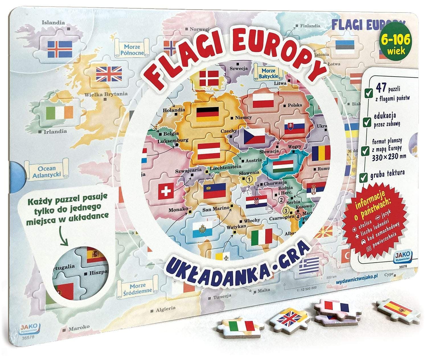 Gra Puzzle Flagi Europy