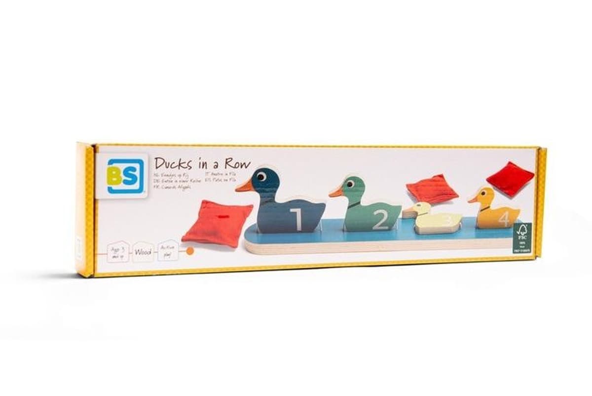 Gra zręcznościowa BS Toys Drewniane Kaczki dla dzieci od 3 lat