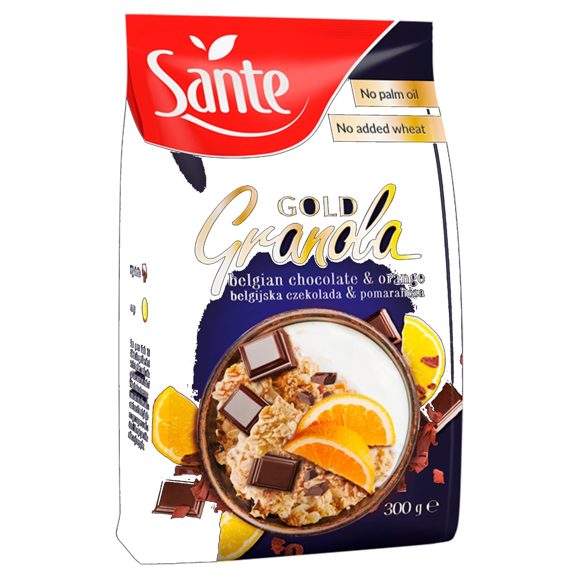 Granola Gold Czekolada Pomarańcza 300g Sante