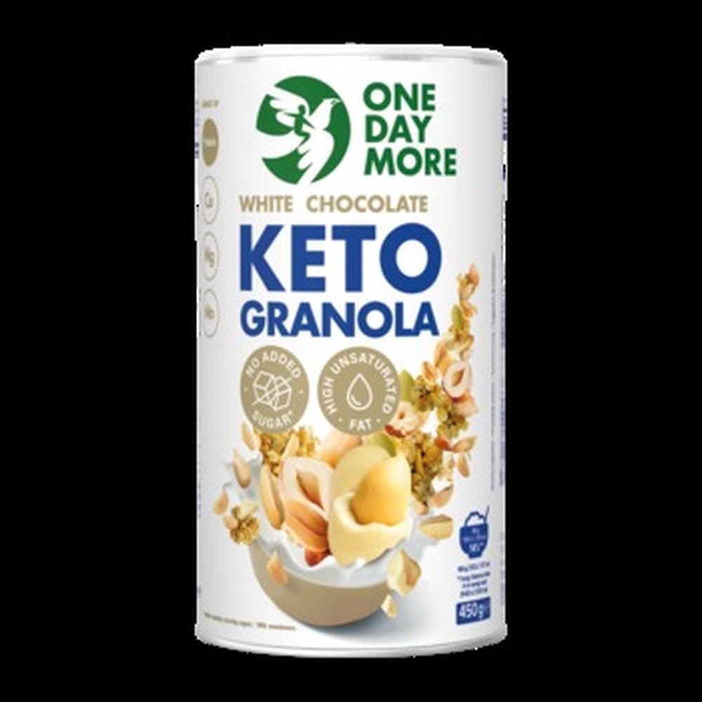 Granola orzechowa z białą czekoladą bez dodatku cukrów 450g