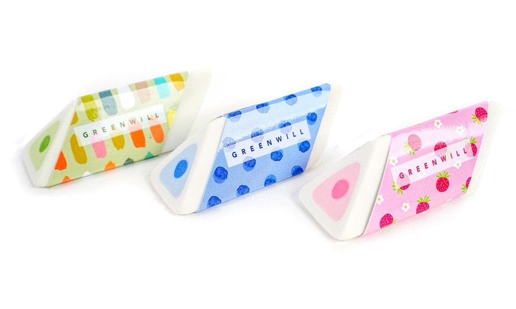 Gumki do mazania Dots trójkątne mix kolorów 24 sztuki