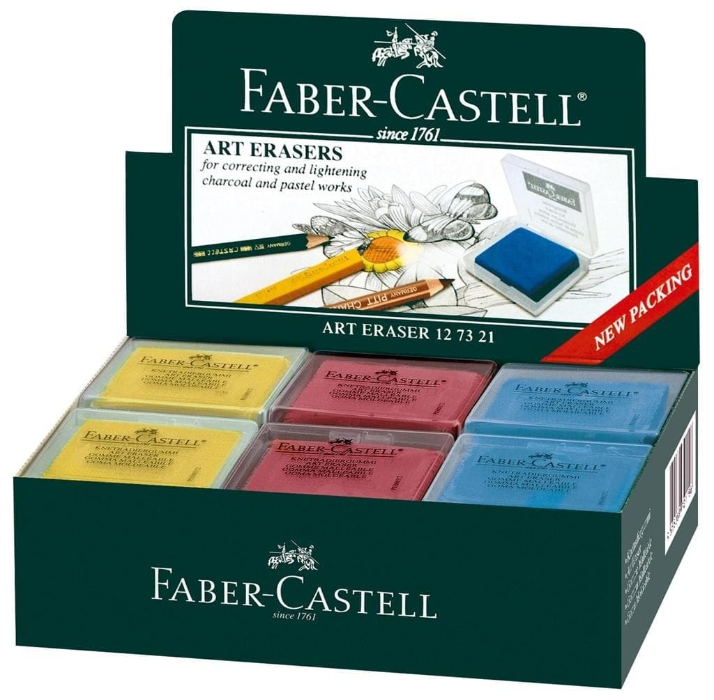 Gumka Faber Castell chlebowa mix kolorów 18 sztuk