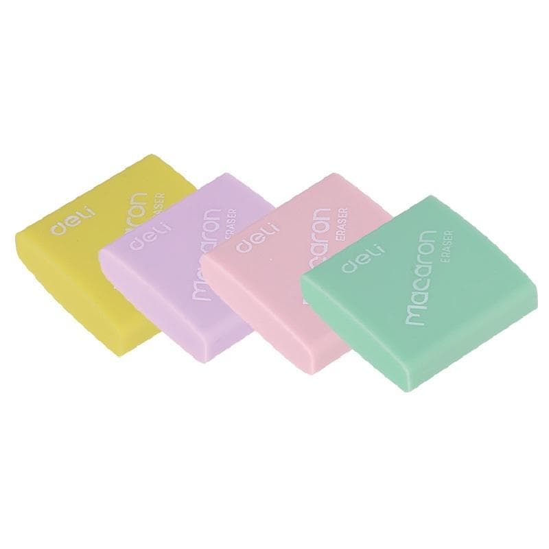 Gumki do mazania Deli Macaron mix kolorów 36 sztuk