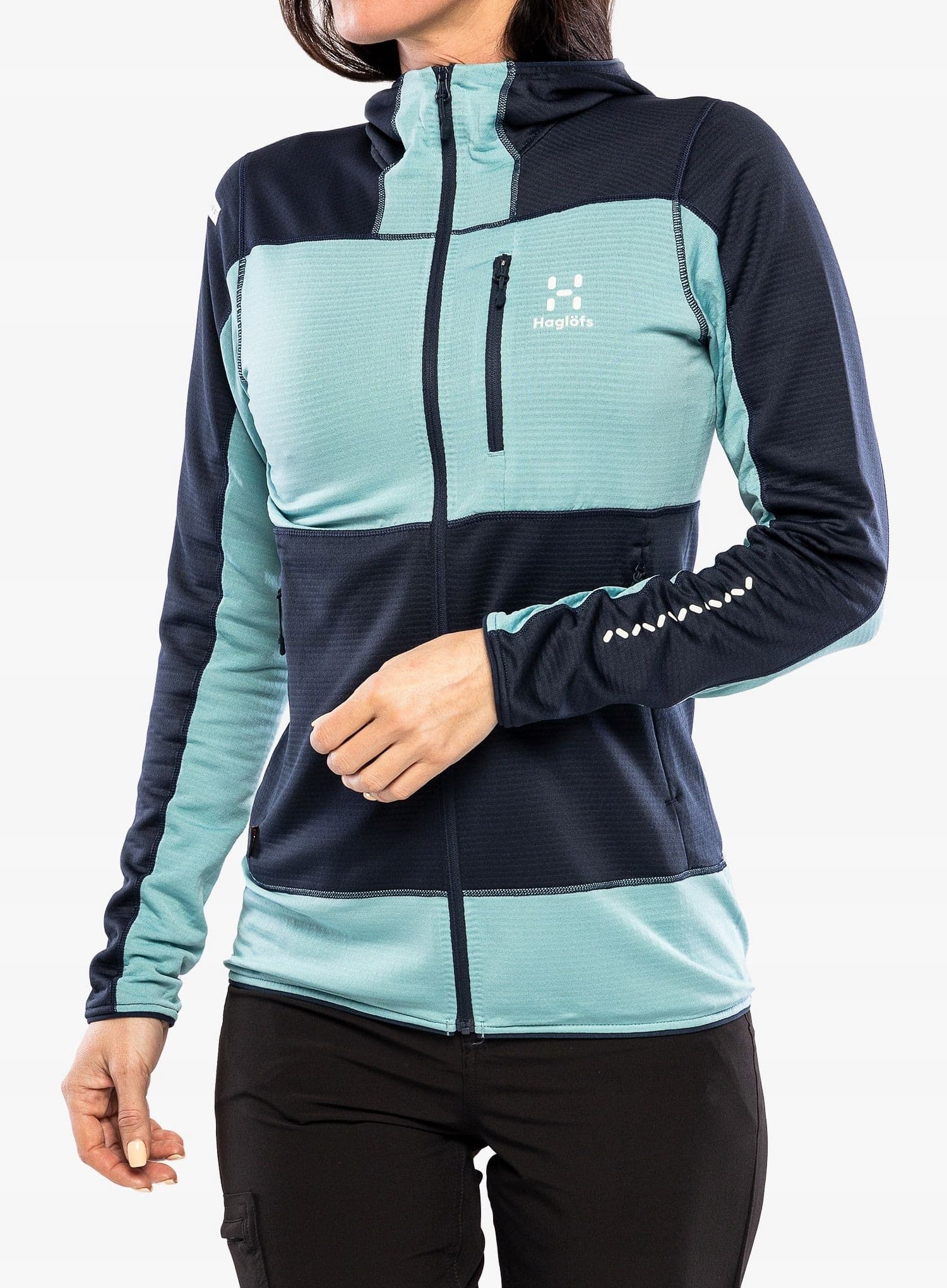 Haglofs L.I.M Mid Fast Hood damska bluza z kapturem - tarn blue/frost blue