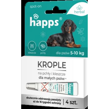 Happs Krople przeciw pchłom i kleszczom dla psów 5-10kg