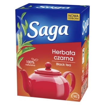 Herbata czarna ekspresowa Saga 90 torebek 126 g