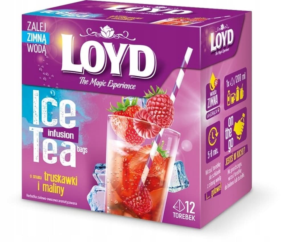 Loyd Ice Tea o smaku truskawki i maliny 2,5GX12