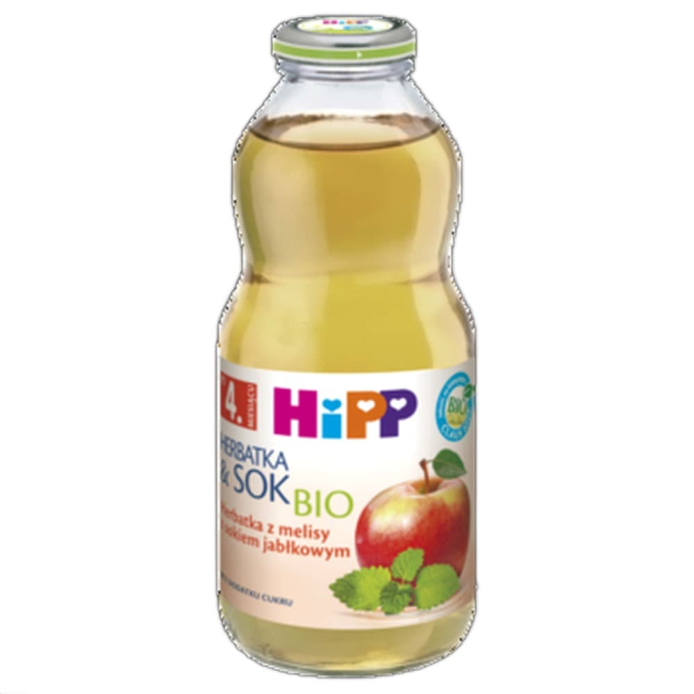HiPP BIO od pokoleń, Herbatka z melisy z sokiem jabłkowym, po 4. m-cu, 500 ml