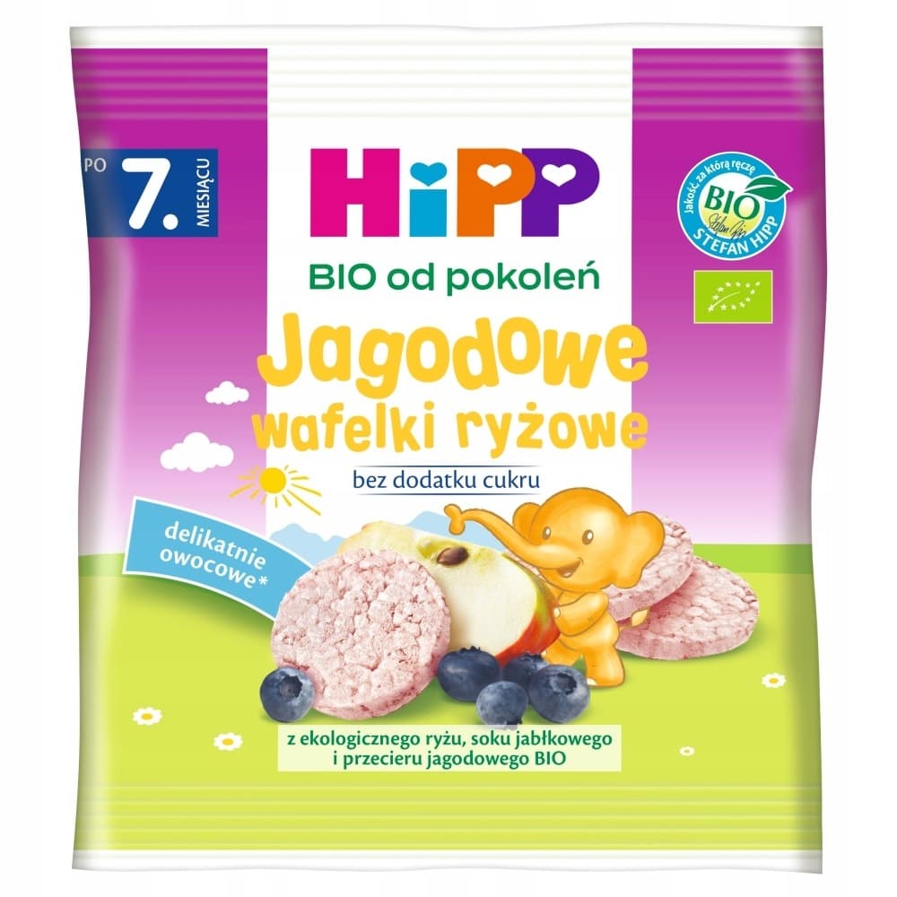 HiPP Jagodowe wafelki ryżowe BIO 30 g