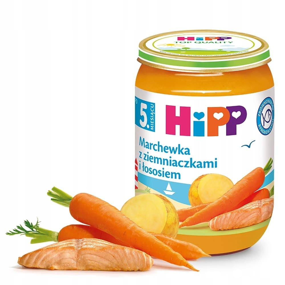 HiPP Marchewka Ziemniaki Łosoś dla Dzieci po 6 miesiącu 190 g