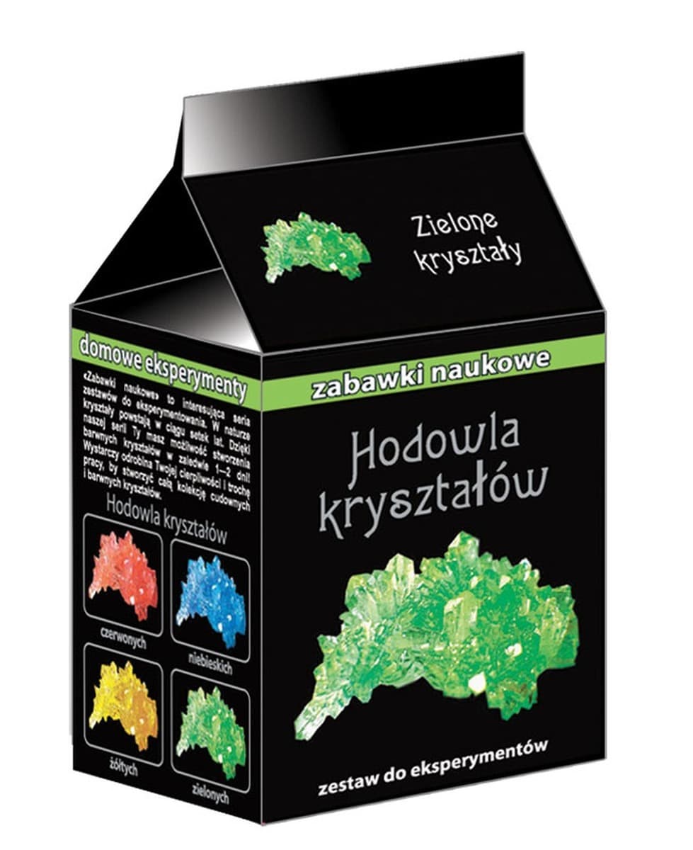 Hodowla kryształów Zielone kryształy