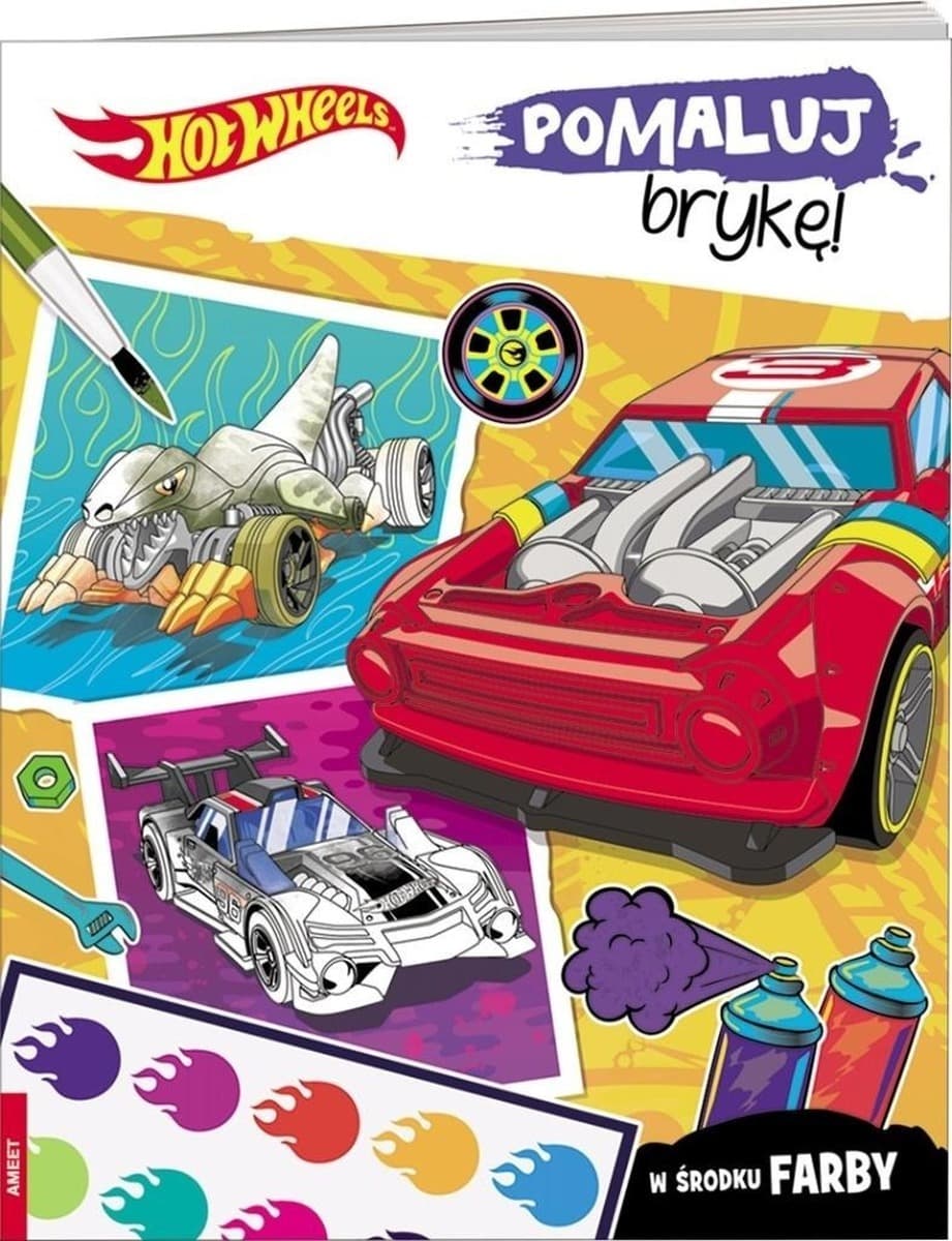 Hot Wheels Ksiazka Pomaluj brykę!