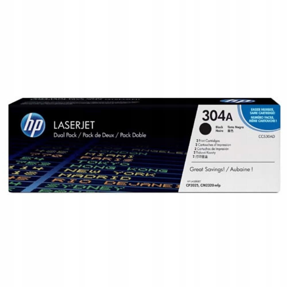Zestaw dwóch wkładów HP 304A czarny LaserJet