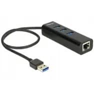Hub USB 3.0 Delock z 3 portami i Gigabit LAN