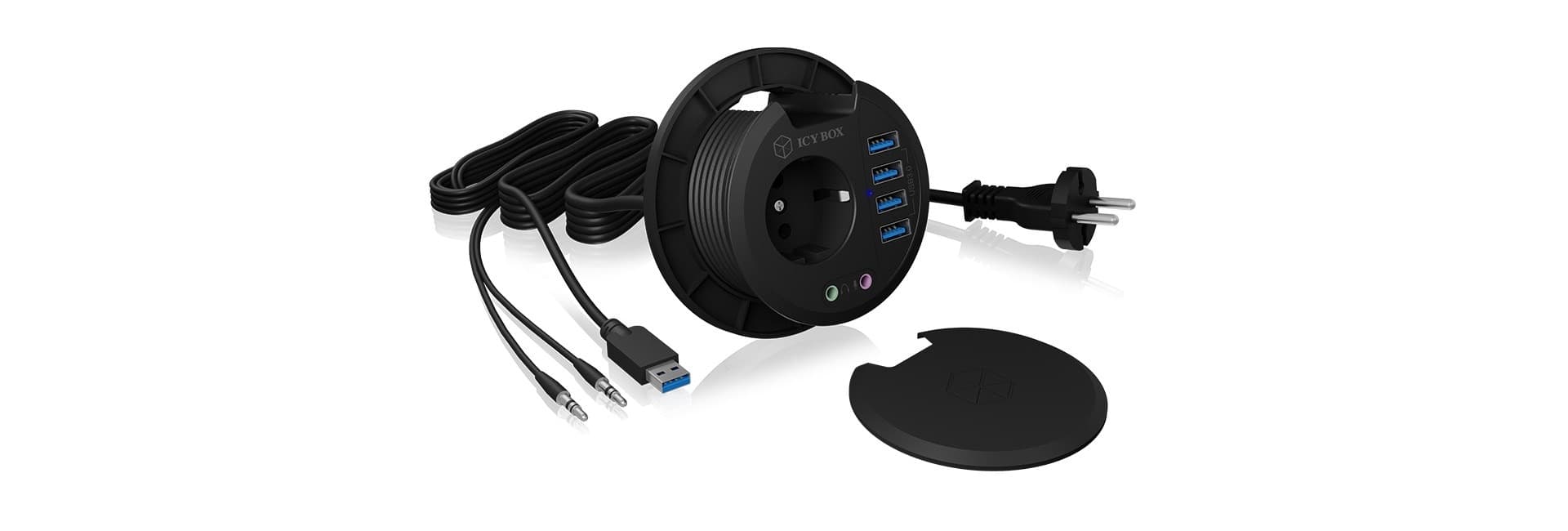 Hub USB 3.0 IcyBox IB-Hub1430 na biurko, 4 porty