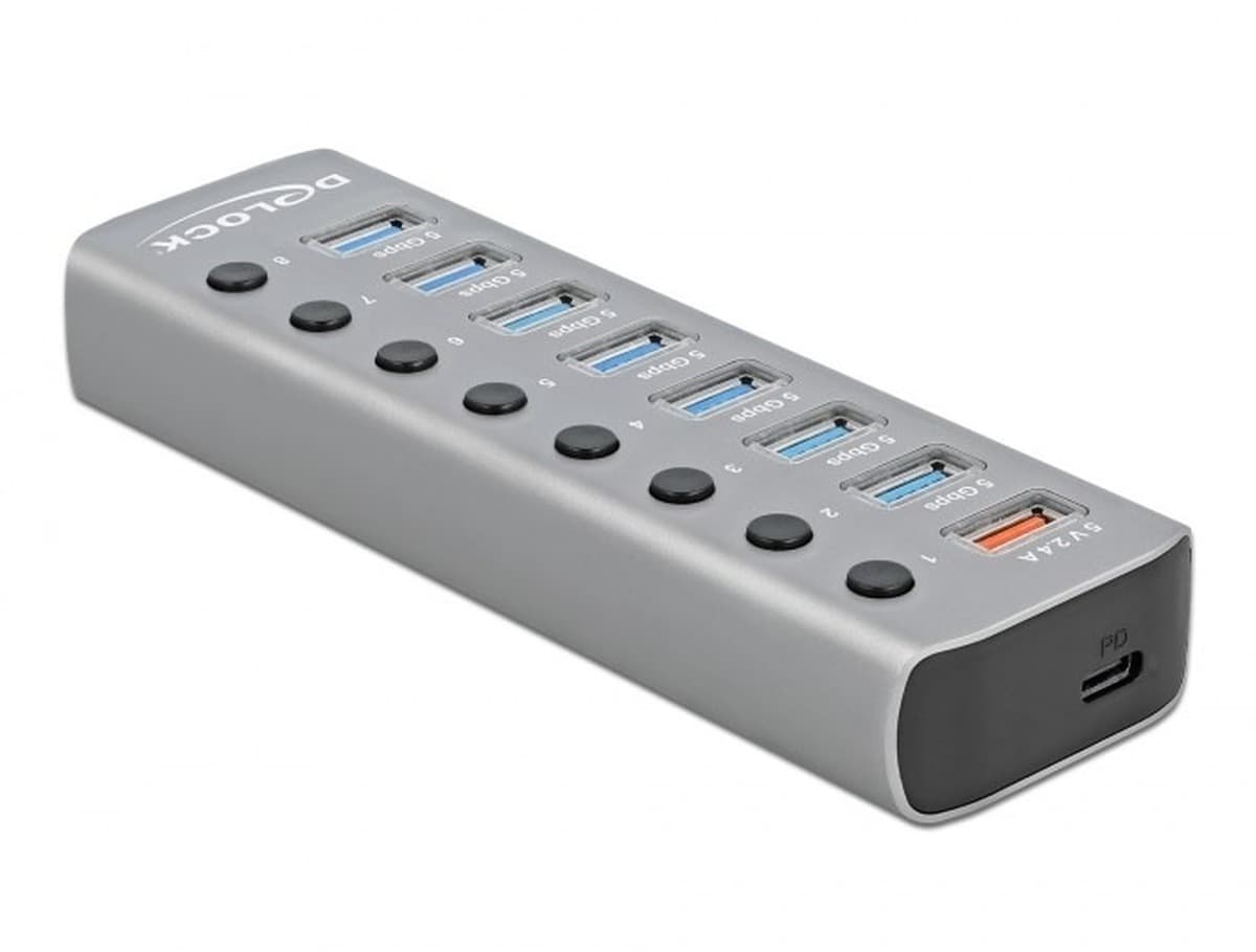 Hub USB 3.2 Gen 1 Delock 7 portowy desktop