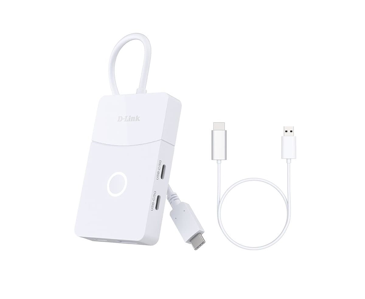 Hub USB 3.2 Gen 1 Type-C D-Link DUP-501, 5000 Mbit/s, Biały