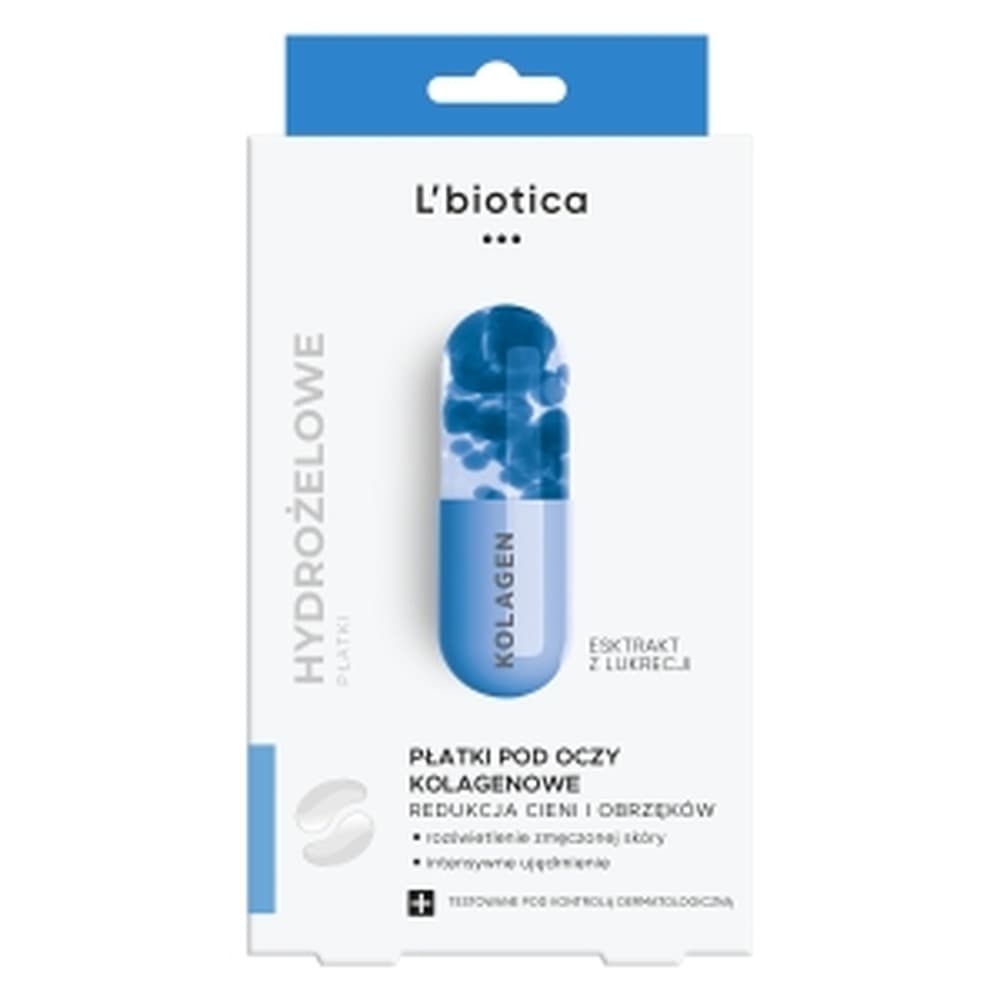 Płatki pod oczy L'Biotica hydrożelowe redukujące cienie 3 x 2 sztuki