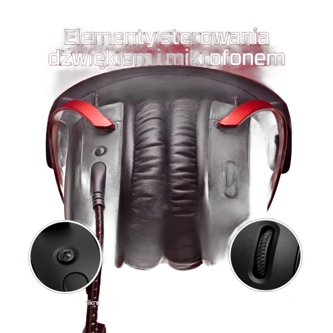 HyperX Cloud III Słuchawki gamingowe czarno-czerwone