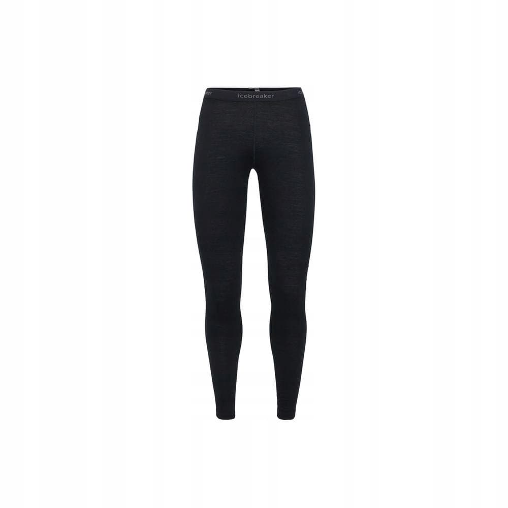 Icebreaker Kids 200 Oasis Leggings - czarne legginsy dziecięce, rozmiar 8