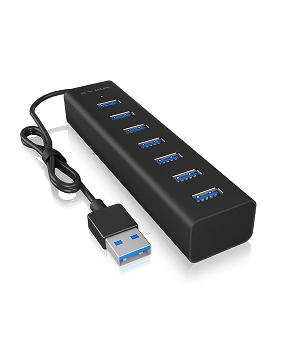 ICY BOX IB-HUB1700-U3 Hub USB 3.2 Gen 1, 4 porty, Czarny