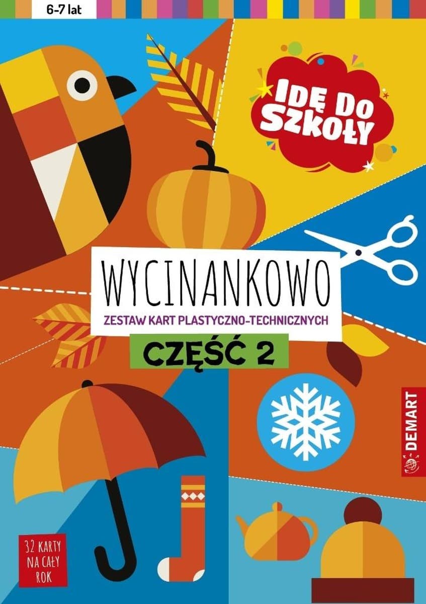 Idę do szkoły Wycinankowo cz.2 - Zestaw kart do wycinania