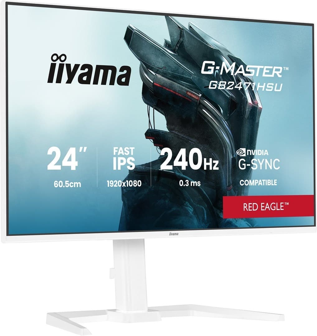 iiyama G-MASTER GB2471HSU-W1 Biały monitor 23.8" Full HD 240Hz
