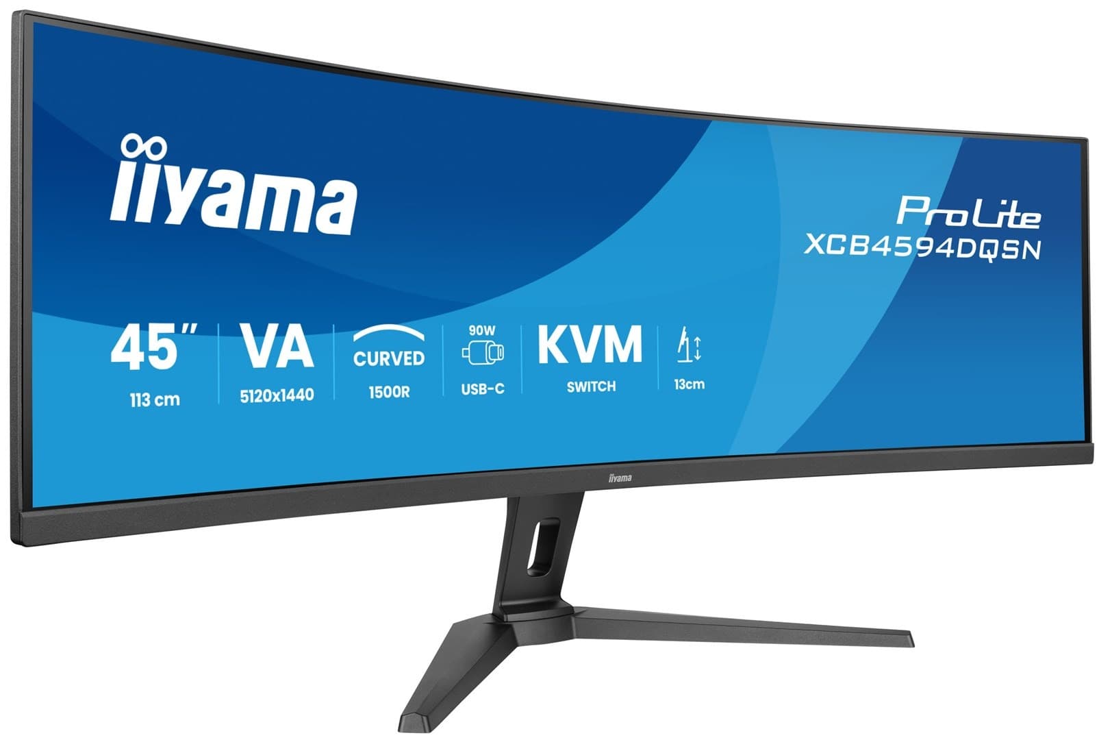 Iiyama G-MASTER Monitor Komputerowy 45 cali Curved UWQHD Dual QHD LED Czarny