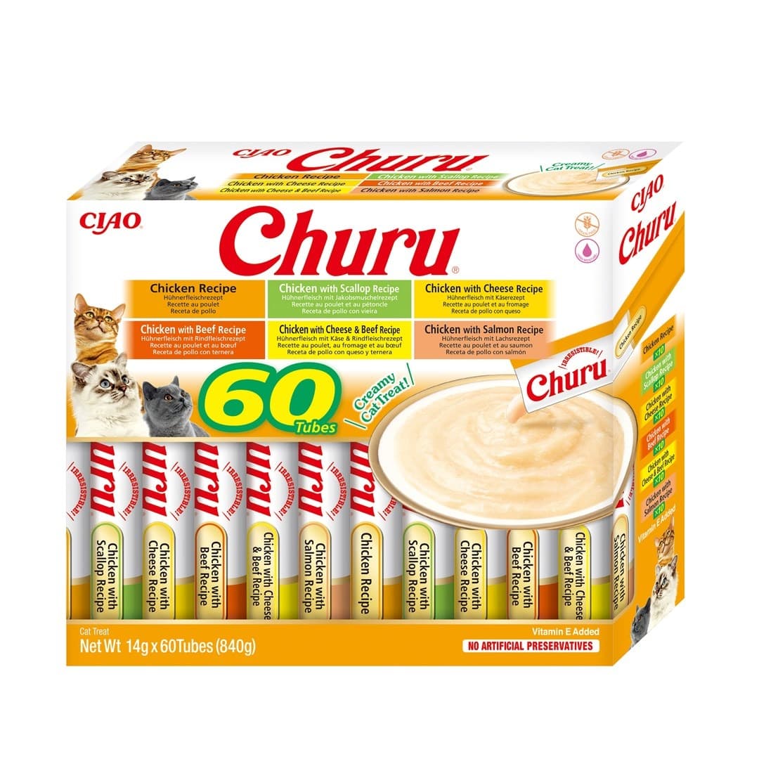 Inaba Cat Churu Varieties kurczak - przysmak dla kota 60 x 14 g