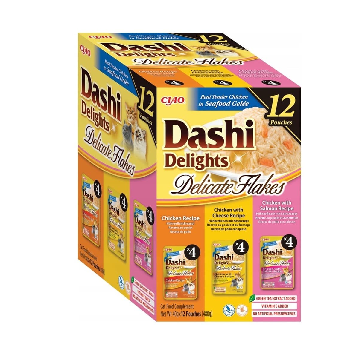 INABA CAT D.D. DELICATE FLAKES 12x40g - Kurczak dla kota