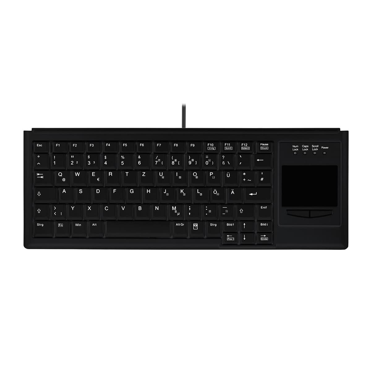 INDUSTRY 4.0 COMPACT ULTRAFLAT Klawiatura z Touchpadem USB Czarna