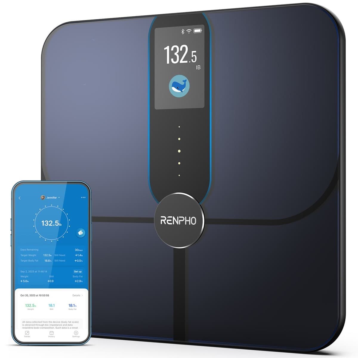 Inteligentna waga łazienkowa RENPHO Elis Nova Black PEU-R-A031