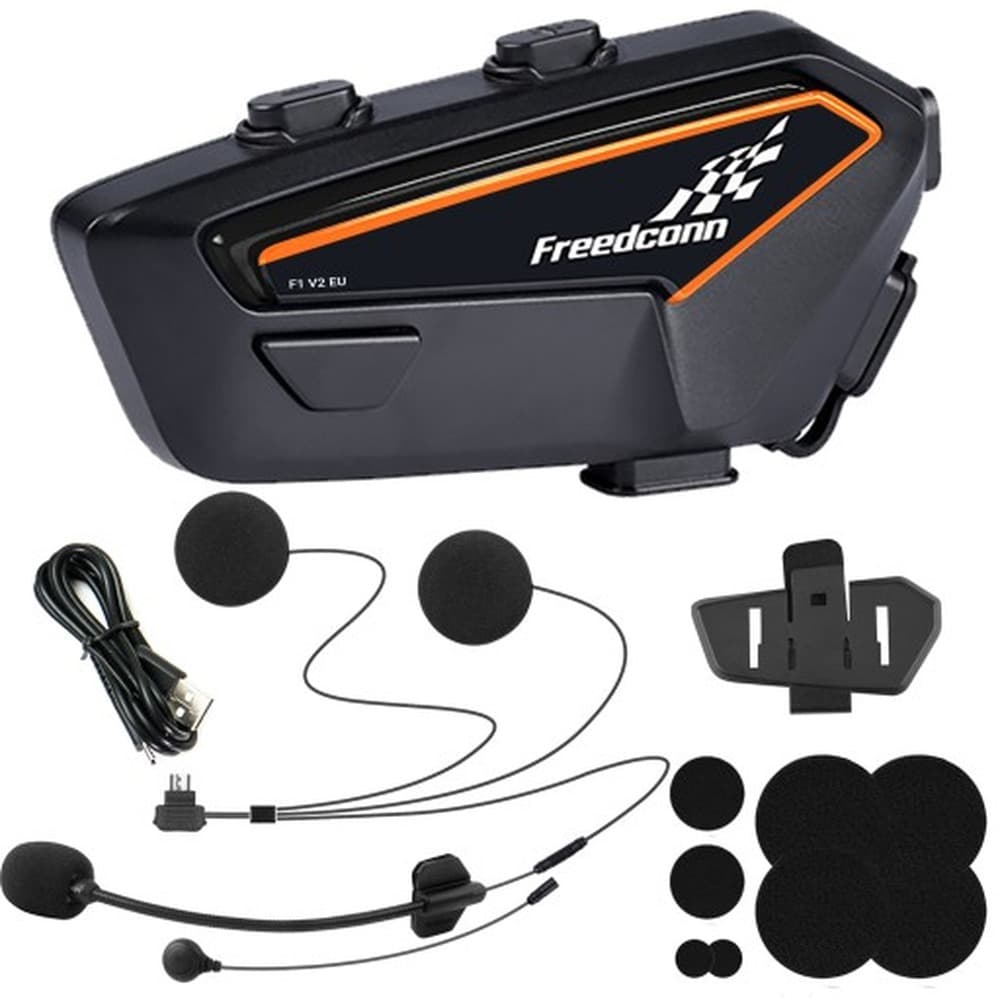 Interkom motocyklowy FreedConn F1 Plus V2 EU BT 5.4+EDR zasięg 500m