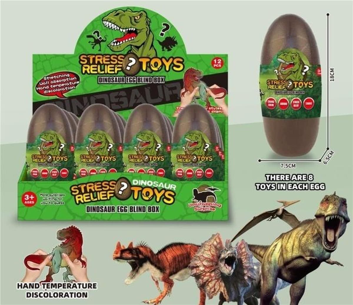 Jajo Dinozaura Niespodzianka Zmieniające Kolor MIX