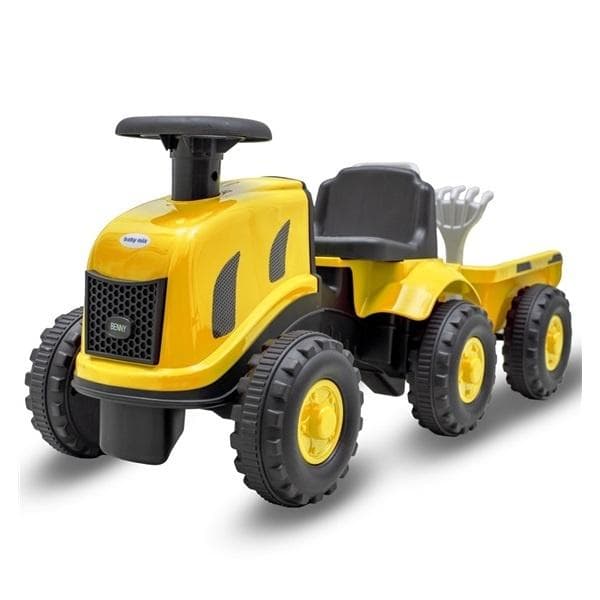 Traktor z przyczepą Baby Mix Benny żółty 89 cm