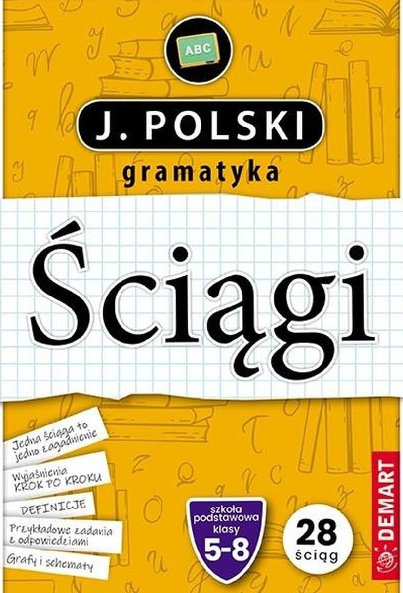 Język polski Gramatyka Klasy 5-8 Ściągi edukacyjne