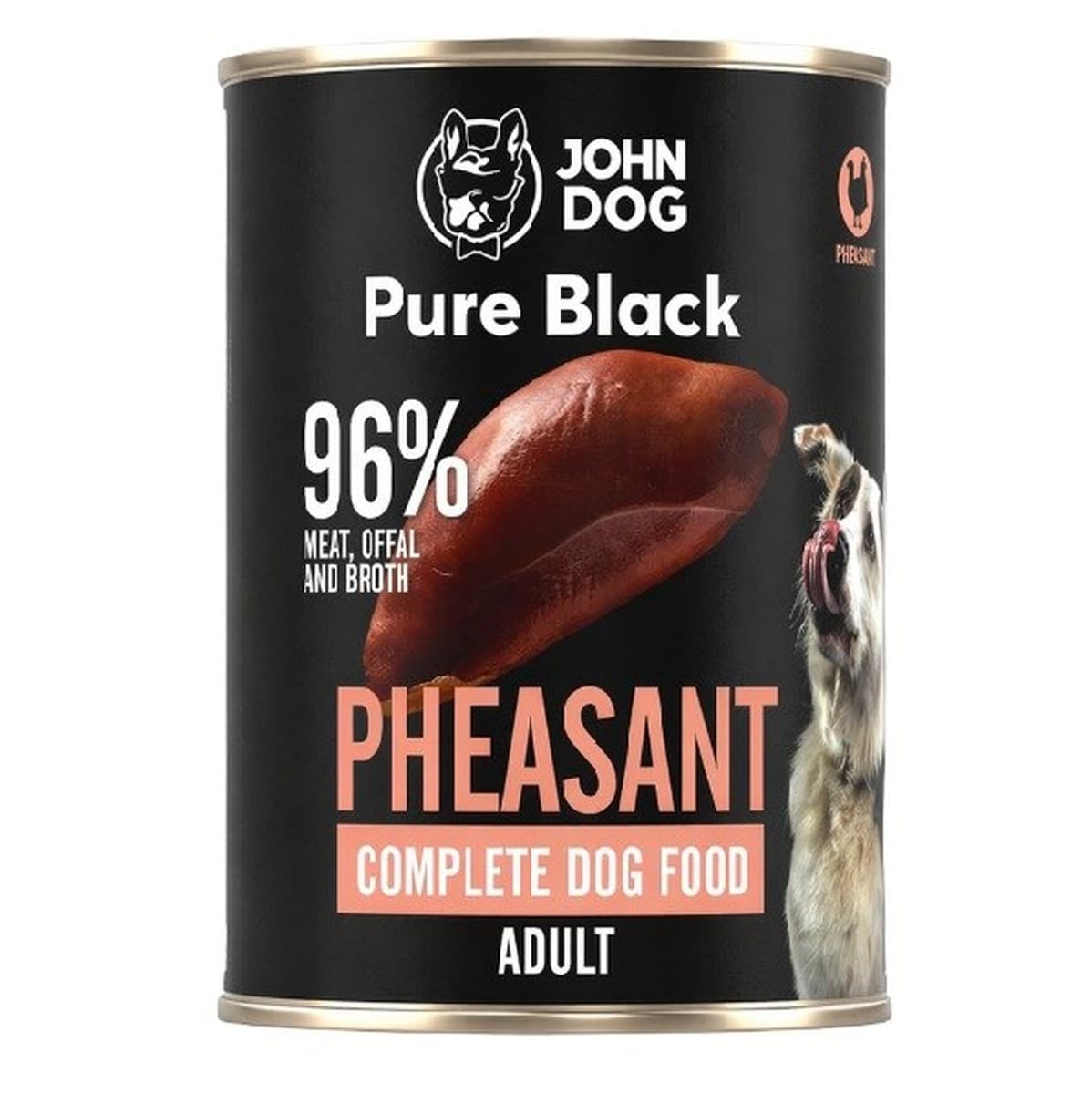 John Dog Pure Black karma dla dorosłych psów z bażantem 400g