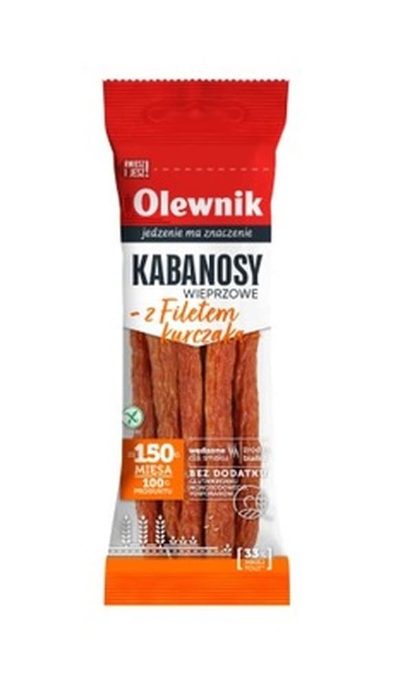 Kabanosy wieprzowe z cielęciną 105 g Olewnik