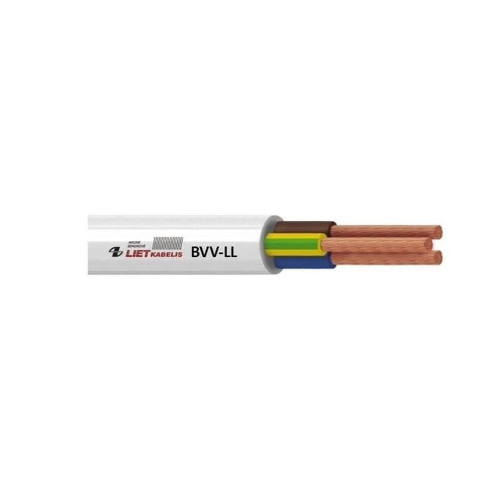 Kabel BVV-LL 3x2.5 biały 50m