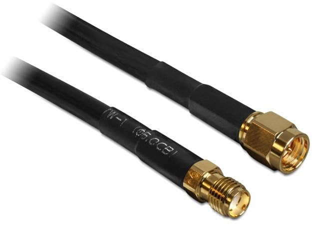 Kabel koncentryczny DeLOCK SMA męski/żeński CFD200 10 metrów czarny